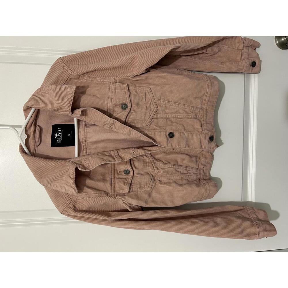 Hollister Women's Pink Corduroy Jacket Size M